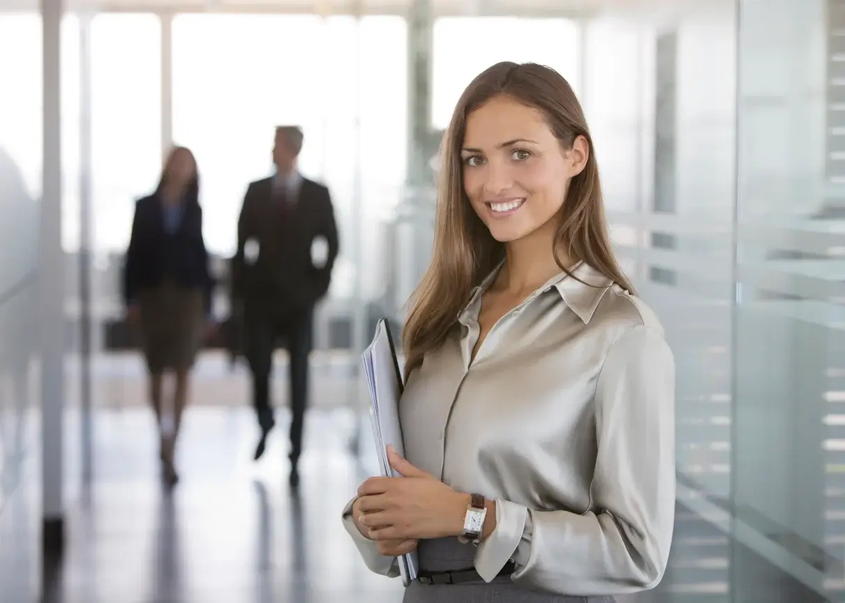 Executive woman standing in an office